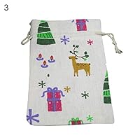 opOpb213IL Gift Bags,2Pcs Double Drawstring Jewelry Pouches Vintage Flower Tree Print Storage Bag - 3