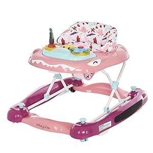 Dream On Me 2-in-1 Convertible Baby Steps Activity Walker in Pink, Adjustable Three Position Height Setting, Removable…
