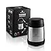 Stainless Thermos Food Jar with Folding Spoon and Bag Clip 17 Ounce