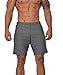 YoungLA Men's Yoga Running Shorts w/Zipper Pockets Grey Large