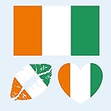 Y&C TENCOB Irish Flag Tattoos,25 Sheets Ireland