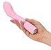 Pure Love Silicone G-Spot Vibrator Pink, Rechargeable and Multi Speed with Swarovski Crystal Button, Pretty Quilted Vibrator