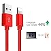 Lightning Cable,OTISA, 3Pack 5Ft/ Charger Cord For iPhone Nylon Braided Charging Cable For iPhone，Cable for iPhoneX/8/8Plus/7/7 Plus/6/6 Plus/6s/6s Plus/5/iPad Air / Air 2 / iPad mini/and more [Red]