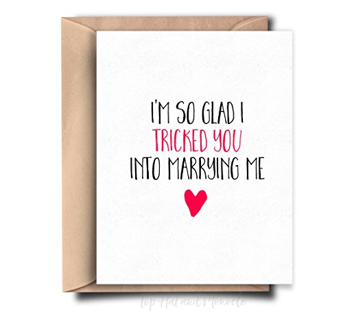 Amazon Com Funny Anniversary Card For Wife Card For Husband Funny Anniversary Card Love Cards For Her Handmade