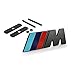 M Front Grille Emblem, 3D Metal Power Car Chrome Badge Fashion Logo for BMW M M3 M5 X1 X3 X5 X6 E36 E39 E46 E30 E60 E92 (Black)
