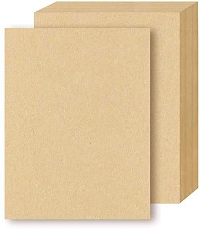 100 Sheets A4 Kraft Papers 160GSM Brown Kraft Cards Eco-Friendly Kraft Papers for Inkjet Printer and Laser Printer or Craft Made(21 x 29.7cm)