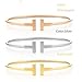 3PCS 925 Sterling Silver T Cuff Bracelet,14K Gold Plated,Dainty Adjustable Bangle T Bar Bracelet Ring