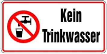 Schild Kein Trinkwasser Text Symbol Alu Gepragt 200 X 400 Mm Kombischild Verbotsschild Praxisbewahrt Wetterfest Amazon De Baumarkt