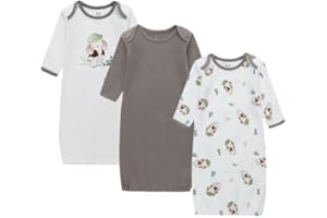 Baby 3-Pack Cotton Sleeper Gowns,Wearable Blanket