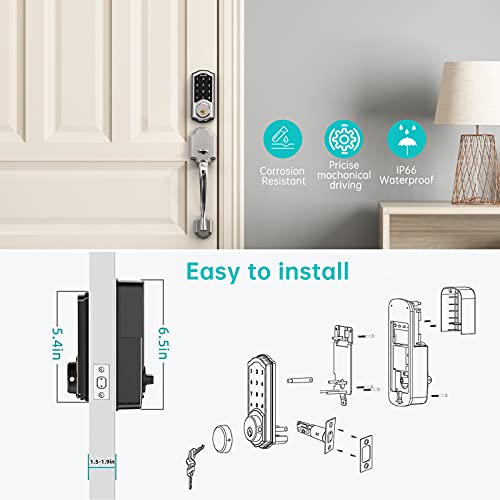Smart Lock, Hornbill Keyless Entry Keypad Deadbolt, Bluetooth