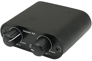 SOLUPEAK 2 Channel 3.5mm Stereo Mini headphone Audio Mixer Audio Mixing Console Powered Mixer M21