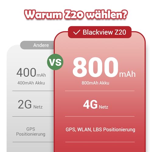 Blackview Children's Smart Watch, GPS, Can Insert SIM Card, Watch with 4G Video Calls, SOS Emergency Call, Phone Call, Voice Chat, SMS, School Mode, Pedometer, Children's Watch for Girls and Boys