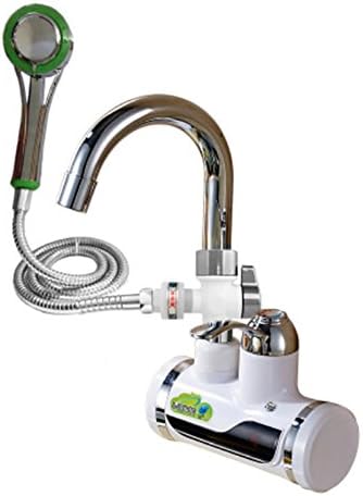 220V Instant Electric Water Heater Tap Single Hole Handle Bathroom Kitchen Water Taps Bath Shower Head , 39CM-7W