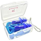 Luiswell Noise Cancelling Ear Plugs for Sleeping, 12 Pairs Silicone Reusable Noise Reduction Earplugs Corded for Hearing Protection, Snoring, Swimming, Shooting, Hunting, Working, Travel