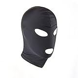 Tactical Mask Hood Full Head Balaclava Outdoor Windproof Face Mask, Motorcycle Full Face Mask Cosplay CS Tactical Balaclava Hood (4-Open eyes and mouth)