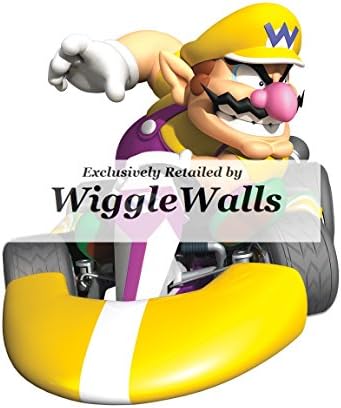 6" Wario Super Mario Wii Kart Removable Wall Decal Sticker Art Nintendo Home Decor - 5 1/2 by 6 inches