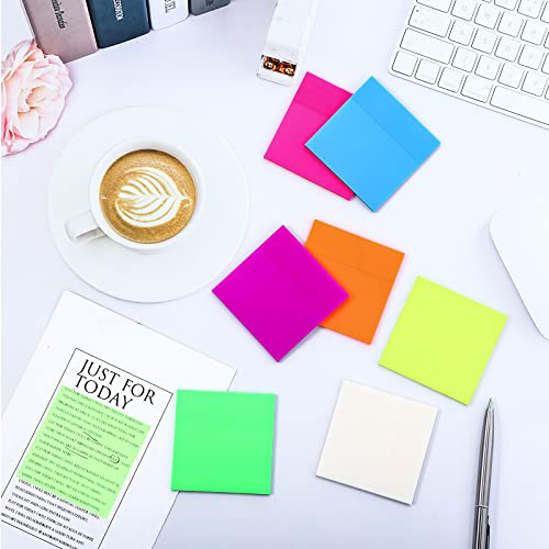 900 Sheets 18 Pieces Transparent Sticky Notes Pads, 3 x 3 Inches