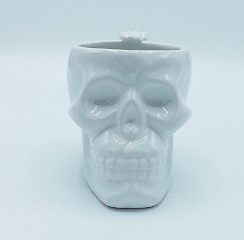 Skull White Ceramic Goth Evil Coffee Mug