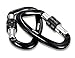 Kimjee 12KN Locking Carabiner 2 Pack D Ring Clips Aluminum Screw Lock Carabiner Clips Heavy Duty Caribeaner for Hammocks, Dog Leash & Harness，Camping Accessories,Hiking,Keychains,Outdoors (Black 2)