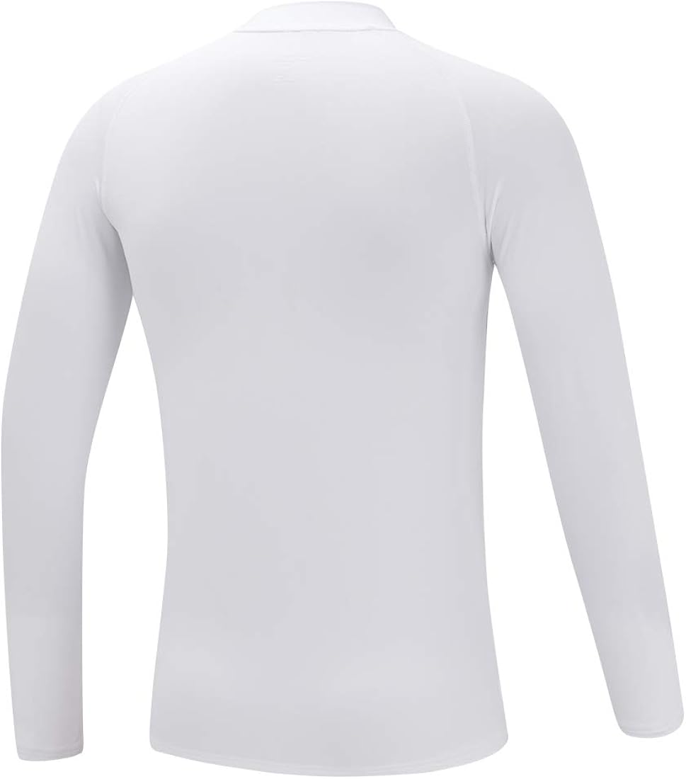 LEAO Youth Boys' Compression Thermal Shirt Long Sleeve Fleece Baselayers Sports Undershirts Mock Top: Clothing