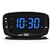 DreamSky Digital Alarm Clock Radio FM Radio, 1.4 Inches Large Blue LED Number Display, Dual USB Ports for Charging, 3.5 mm Headphone Jack, Snooze, DST