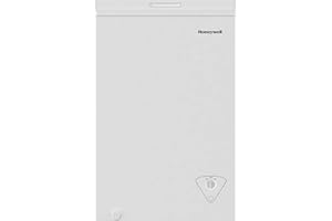 Honeywell 3.5 Cubic Feet Chest Freezer with Removable Storage Basket, Adjustable Temperature Control, Energy Saving, for Garage, Office, Dorm, or Apartment, white
