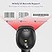HooToo Barcode Scanner USB Barcode Scanner for Computer, Wired Barcode Scanner with Stand, Fast and Precise Auto Scan Support Windows/Mac Os/Android System, Work with Excel and Other Common Software