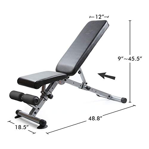 RitFit Adjustable / Foldable Utility Weight Bench for Home Gym