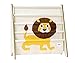 3 Sprouts Kids Book Rack - Space-Saving Bookshelf for Children's Room - Toddler Bookcase Organizer, Book Shelf Ages 3+, Lion