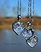Forget Me Not Necklace for Women, Handmade Blue Heart Pendant, Real Pressed Flowers Jewelry, Anniversary Gift for Wife, Keepsake Personalized Jewelry, Artisan Hand Crafted by Bayou Glass Arts (22gm)