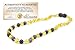 Baltic Amber Teething Necklace for Babies Yellow Lemon & Purple Amethyst (sadness) - Baby Toddlers Polished Drooling Teething Pain Twist-in Screw Clasp! (Lemon Amethyst) sad anger