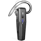 Bluetooth Headset【Upgraded Bluetooth V5.0】 with 15 Hours Talking Time,WOLFANG Lightweight Noisy Suppression Bluetooth Earpiece for Phone/Laptop/Car