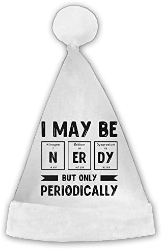 Nerdy Periodic Table Of Elements Unisex Adults And Kids Christmas Hat Graphic Santa Cap