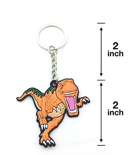 OHill Pack of 48 Dinosaur Keychains Kids Dinosaur Party Favor Supplies