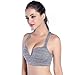ROPALIA Seamless Yoga Sports Bra No Rims Padded Push Up Racerback Fitness Tank Top Light Grey L