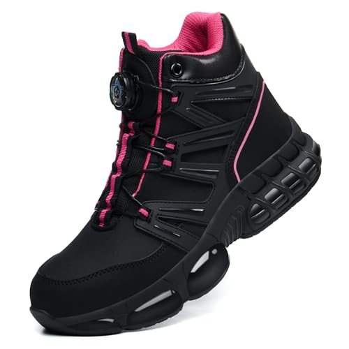 PAQOZKC Safety Boots for Men Women Waterproof Work Boots Steel Toe Lightweight Comfortable Sports Safety Shoes Air Mattress 36-47 EU