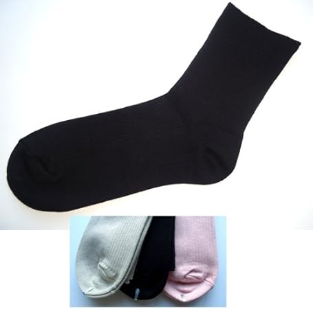 Amazon Co Jp 日本製 靴下 レディース 表綿100 口ゴムゆったり 履きやすい 22 24cm 3色3足セット ドラッグストア