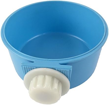 2 in 1 Stainless Steel Pet Hanging Cage Dog Bowl Small Animal Food and Water Bowl (Blue) - Image 3