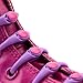 HICKIES Kids Elastic Tieless Shoe Laces - Purple and Pink (10 Shoelaces, Works In All Sneakers)