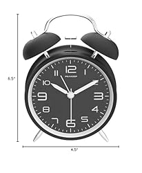 Peakeep 4 Inches Twin Bell Loud Alarm Clock for
