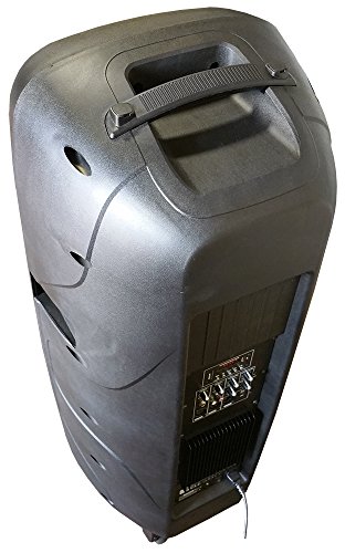 Light up the house! - Dj System - Lighted Powered Dual 15" DJ Speakers - 6000 Watts - Bluetooth, MP3, USB, SD, FM Radio or plug in your laptop or iPhone - Plug and Play - Light Show Included - Thumbnail 4