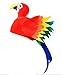 Nicky Bigs Novelties Tropical Parrot Hat for Adults Colorful Macaw Bird Costume Head Cap with Feathers Beak Tail Funny Novelty Hat for Luau Beach Party Zoo Trip Halloween Cosplay Festivals One Size