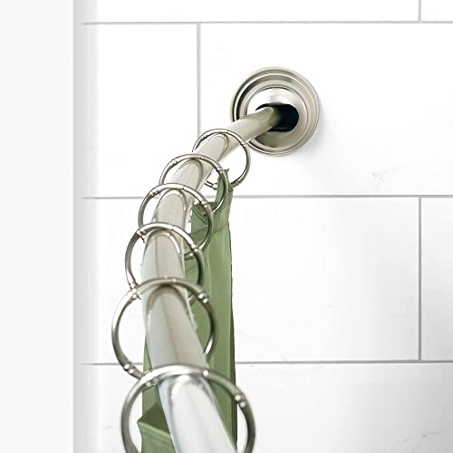 Zenna Home Rustproof Curved Shower Curtain Rod, Adjustable Tension Shower Rod, 50" to 72