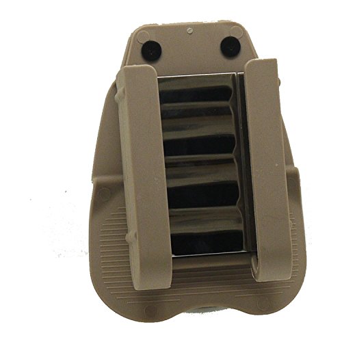 Ultimate Arms Gear Tan 2 Pack of 4-Round Shotgun Ammo Shot Shell Cartridge Hunting Carrier Competition Tension Holder Holster Belt Paddle Fits 12 GA Gauge, Mossberg 500/590/835/Maverick 88 - Thumbnail 4