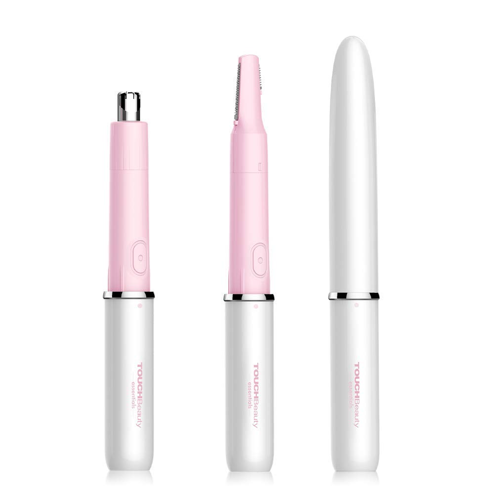 TOUCHBeauty Eyebrow Trimmer, Nose Ear Trimmer, Precision 2 in1 Hair Remover, Painless for Face Chin Lips Neck Bikini-line Armpit