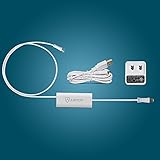 ANTOP ANTENNA ANTV601W Smartpass Amplifier TV Signal Booster with High Gain & Low Noise & Built-in 4G LTE Filter -3ft and 0.3ft Coaxial Cables, USB Power Adapter and 5ft USB Cable Included