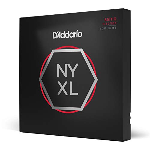 DAddario Bass Guitar Strings - NYXL Bass Strings - NYXL55110 - Unrivaled Strength, Tuning Stability, Enhanced Response - For 4 String Bass Guitars - 55-110 Heavy, Long Scale