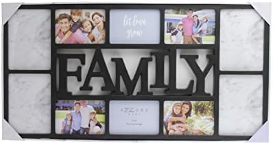Family 10 Opening Collage Frame, 14.5 X 28.5-inch - Four 5 X 7-inch and Six 4 X 6-inch - (Black)