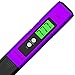 Digital pH Meter - Pocket Size - pH Pen Tests Household Drinking Water, Aquarium, Swimming Pools, Hydroponics, Water Quality, with ATC, 0-14 pH Measuring Range with 6X pH Buffer Powders. Purple