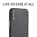 iPhone X Case, Thinnest Cover Premium Ultra Thin Light Slim Minimal Anti-Scratch Protective - for Apple iPhone X (2017) | totallee (Matte Black)